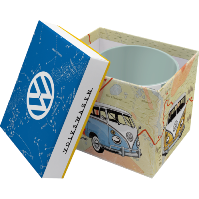 Volkswagen T1 Bulik Kubek Retro Ceramiczny Szary Prezent w Pudełku