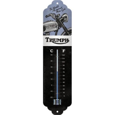 Triumph Motocykl Retro Termometr Ścienny Metalowy