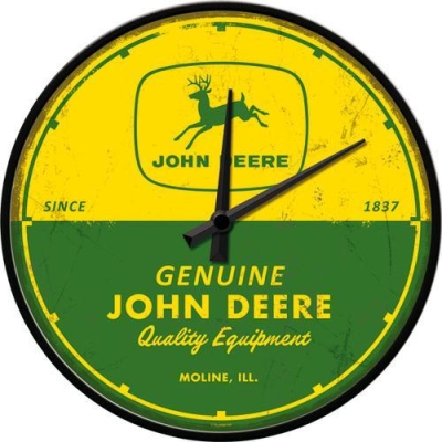 John Deere Genuine Quality Zegar Ścienny Traktor Retro Logo