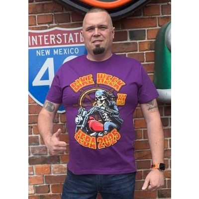 Koszulka Męska Fioletowa Bike Week Łeba 2025