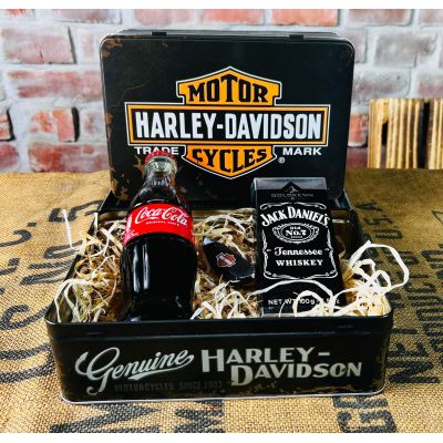 Puszka Prezent Harley Davidson - Jack Daniels Dla Taty- Męża-Dziadka - Chłopaka Mężczyzny