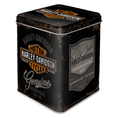 Harley Davidson WLA Puszka Metalowa Retro  Zamykana na Herbatę Genuine