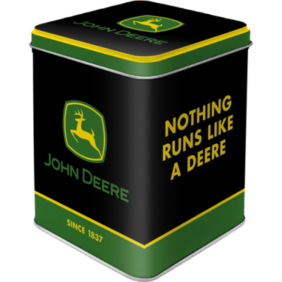 John Deere Puszka Metalowa Retro Zamykana na Herbatę Traktor