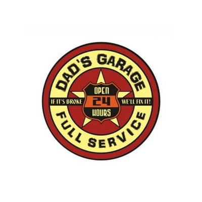 Dads Garage Full Service Naklejka