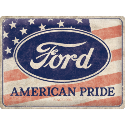 Ford Logo American Pride Szyld Tablica 30x40cm Reklama USA