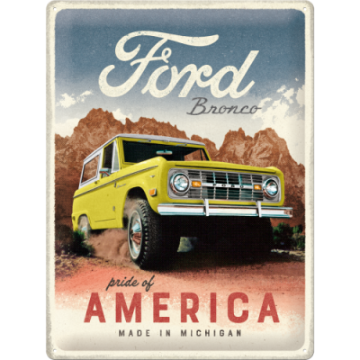 Ford Bronco Szyld Tablica 30x40cm Reklama USA America Pride