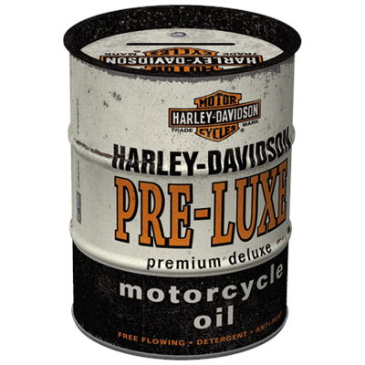 Harley Davidson Skarbonka Metalowa Motor Oil Beczka Puszka PreLux