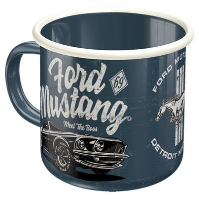 Ford Mustang Kubek Retro Emaliowany
