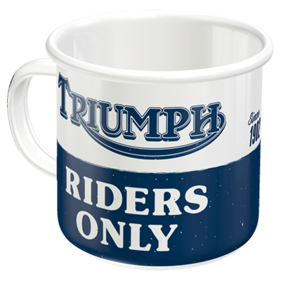 Triumph Riders Only Kubek Retro Emaliowany