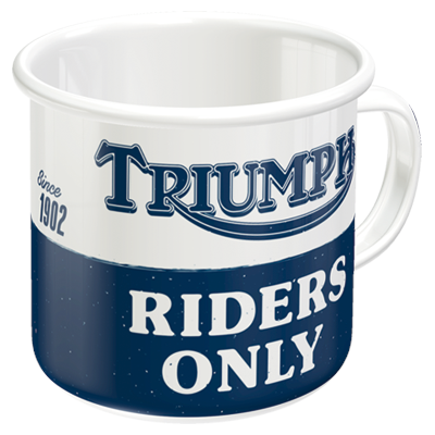 Triumph Riders Only Kubek Retro Emaliowany