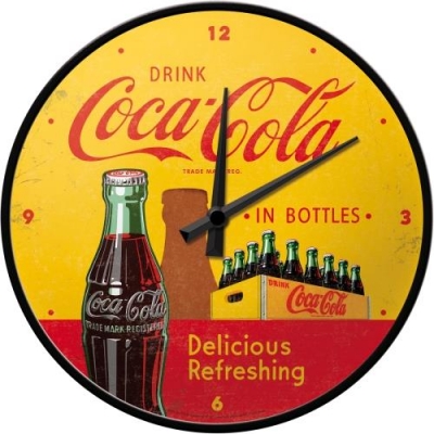 Coca Cola Retro Butelki Zegar Ścienny Reklama Neon