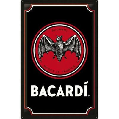 Bacardi Logo 40x60 Wielki Szyld Tablica Bar Drink Reklama