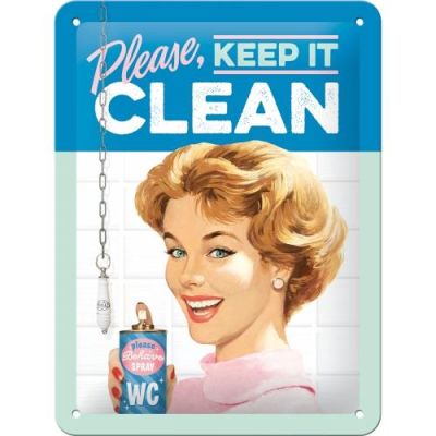 Please Ceep it Clean 15x20 Tablica - Szyld Plakat Zachowaj Czystość