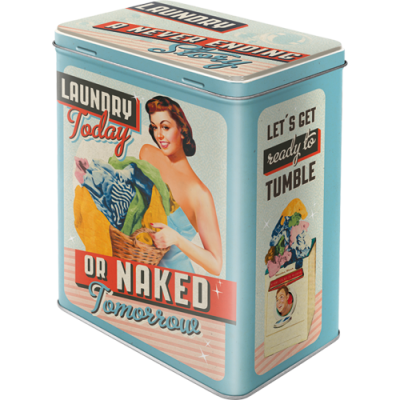 Pinup Girl Pranie Proszek Puszka Metalowa Retro USA
