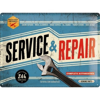 Service Repair Szyld Tablica 30x40cm Retro Reklama Serwis Motocyklowy
