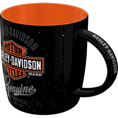 Harley Davidson RETRO CZARNY Kubek Ceramiczny Oryginany