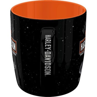 Harley Davidson RETRO CZARNY Kubek Ceramiczny Oryginany