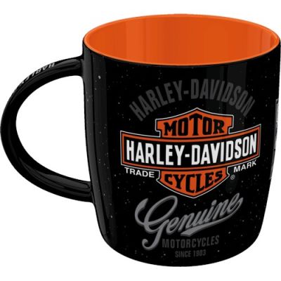 Harley Davidson RETRO CZARNY Kubek Ceramiczny Oryginany