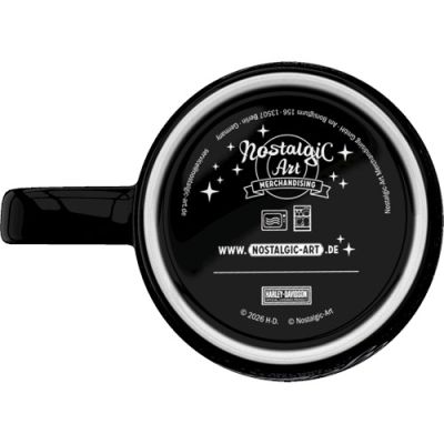 Harley Davidson RETRO CZARNY Kubek Ceramiczny Oryginany