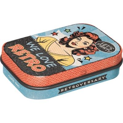 We LOVE Retro Miętówki Pudełko Metalowe Cukierki