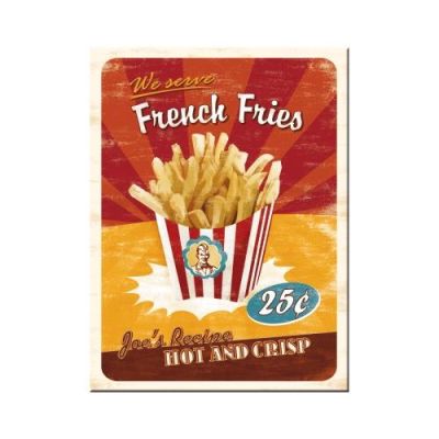 French Fries Frytki Bar USA Magnes na Lodówkę Diner