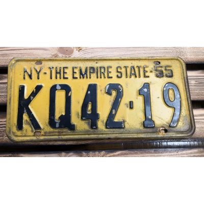 New York 1955 Tablica Rejestracyjna USA The Empire State