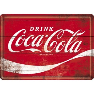 Coca Cola Logo - Metalowa Pocztówka Tablica Szyld
