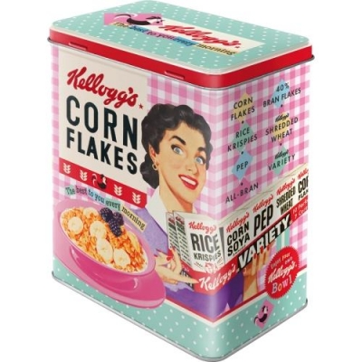Corn Flakes Puszka Metalowa Retro Płatki Kelloggs USA