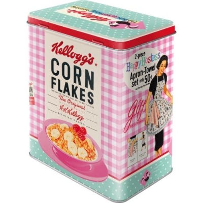 Corn Flakes Puszka Metalowa Retro Płatki Kelloggs USA