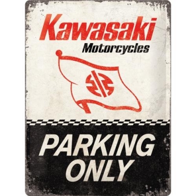 Kawasaki Szyld Tablica 30x40cm Retro Reklama Logo Parking Only
