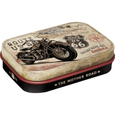 Route 66 USA Miętówki Pudełko Metalowe Harley Indian