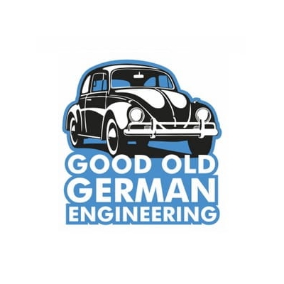 Volkswagen VW Garbus  Naklejka Good Old German Engineering