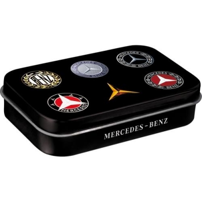 Mercedes Benz Loga Duże Miętówki XXL Pudełko Metalowe
