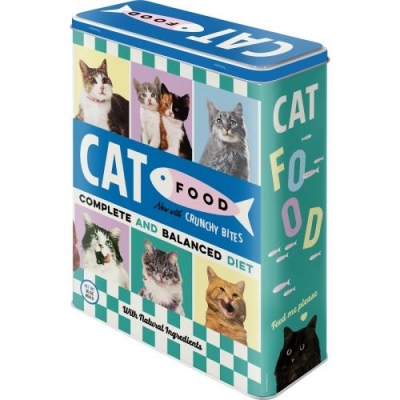 Cat Food Jedzenie dla Kota Duża Puszka Retro