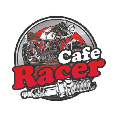 Cafe Racer Naklejka Świeca
