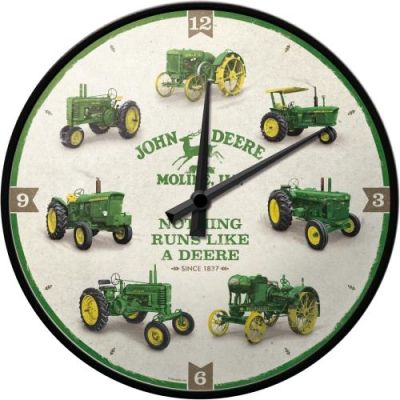 John Deere Zegar Ścienny Traktor Retro