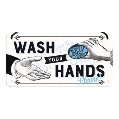 Myj Ręce Zawieszka na Drzwi - Tablica Szyld Wash Your Hands
