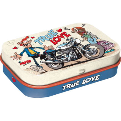 True Love Miętówki Pudełko Metalowe Cukierki Komiks Motocyklista