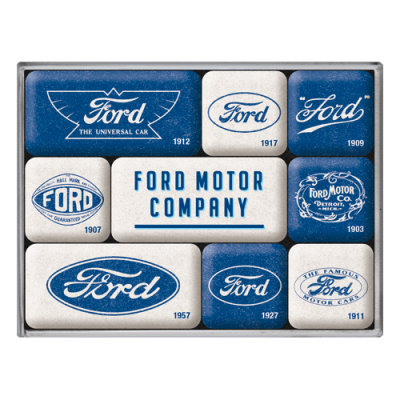 Ford Zestaw Magnesów na Lodówkę Mustang Logo Retro