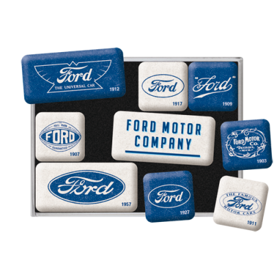 Ford Zestaw Magnesów na Lodówkę Mustang Logo Retro