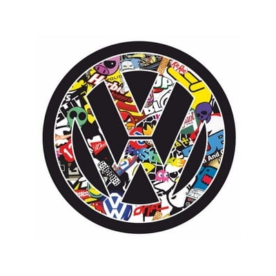 Volkswagen VW Naklejka Logo Kolorowe