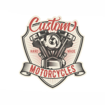 Custom Motorcycles Naklejka Silnik V2
