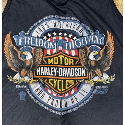 Harley Davidson Koszulka Męska Freedom HighWay Oryginał z lat90