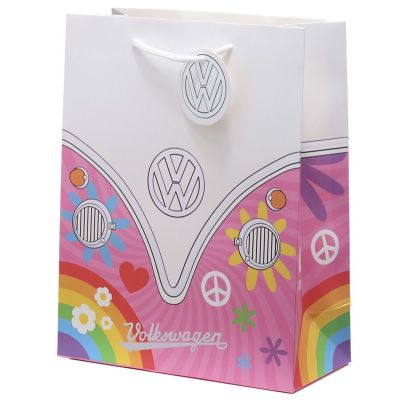 Torba Prezentowa Volkswagen VW Bulik Ogórek  Bus T1 Różowa L