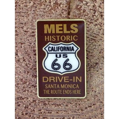 California US 66 Mels Historic Drive-in Znaczek Metalowy Wpinka Blacha