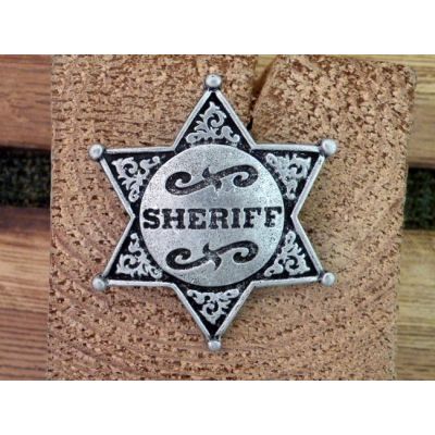 Gwiazda Sheriff Znaczek Metalowy Wpinka Szeryfa Kowboy