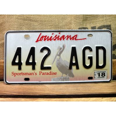 Louisiana Sportsman's Paradise Tablica Rejestracyjna USA 442 AGD