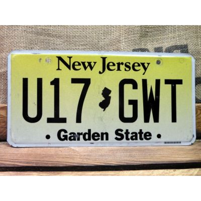 New Jersey Tablica Rejestracyjna USA Szyld Rejestracja U17 GWT