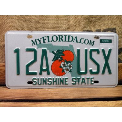 Florida Floryda Tablica Rejestracyjna USA Szyld Rejestracja 12A USX