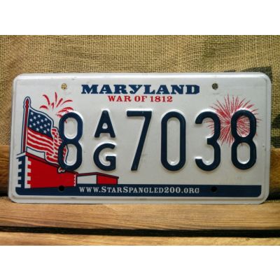 Maryland Tablica Rejestracyjna USA Szyld Rejestracja 8AG7038